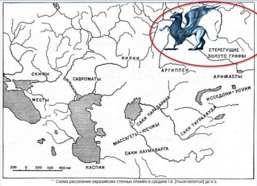 Карта сакских племен