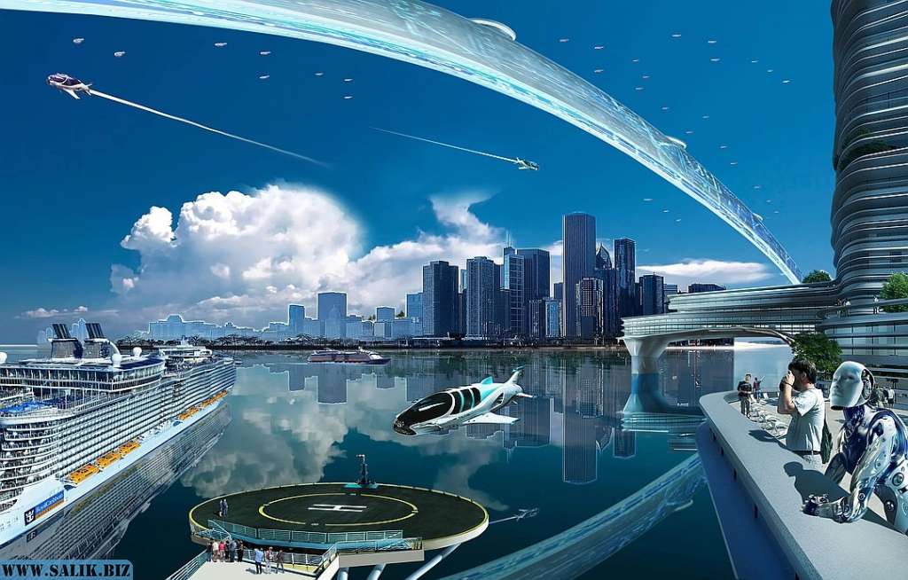 One new technologies. Город будущего. В будущем. Город в будущем. Земля в будущем.
