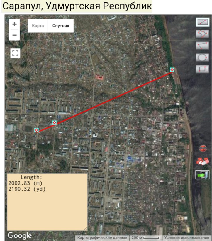 Гугл карта сарапул спутник