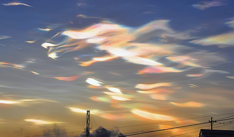 Полярные стратосферные облака в Антарктике / Фото: Kelly Speelman, National Science Foundation